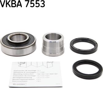 SKF VKBA 7553 - Wheel hub, bearing Kit autospares.lv