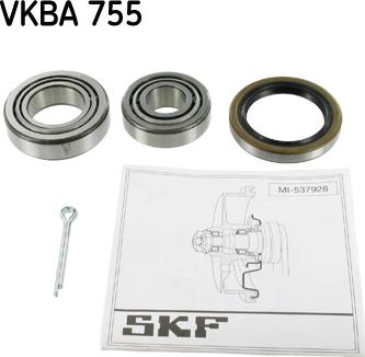 SKF VKBA 755 - Wheel hub, bearing Kit autospares.lv