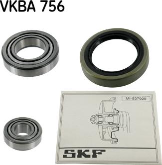 SKF VKBA 756 - Wheel hub, bearing Kit autospares.lv