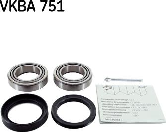 SKF VKBA 751 - Wheel hub, bearing Kit autospares.lv