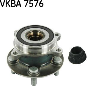SKF VKBA 7576 - Wheel hub, bearing Kit autospares.lv