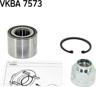 SKF VKBA 7573 - Wheel hub, bearing Kit autospares.lv