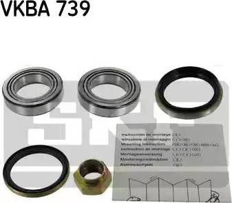 SKF VKBA 739 - Wheel hub, bearing Kit autospares.lv