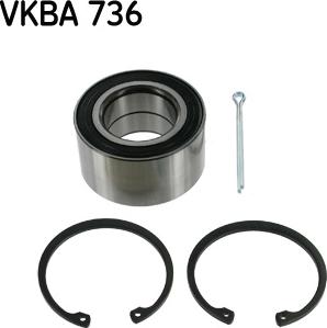 SKF VKBA 736 - Wheel hub, bearing Kit autospares.lv