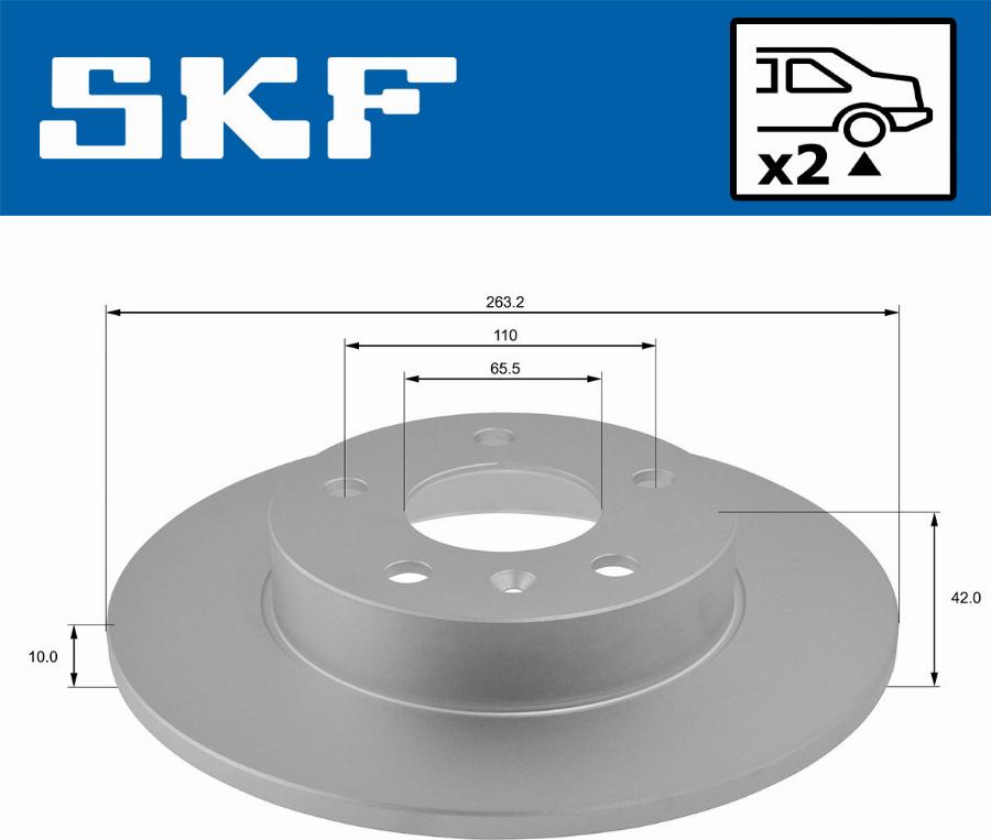 SKF VKBD 90115 S2 - Brake Disc autospares.lv