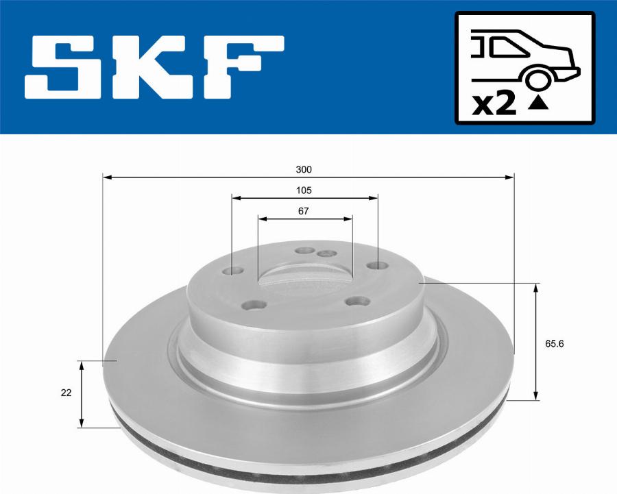 SKF VKBD 90118 V2 - Brake Disc autospares.lv