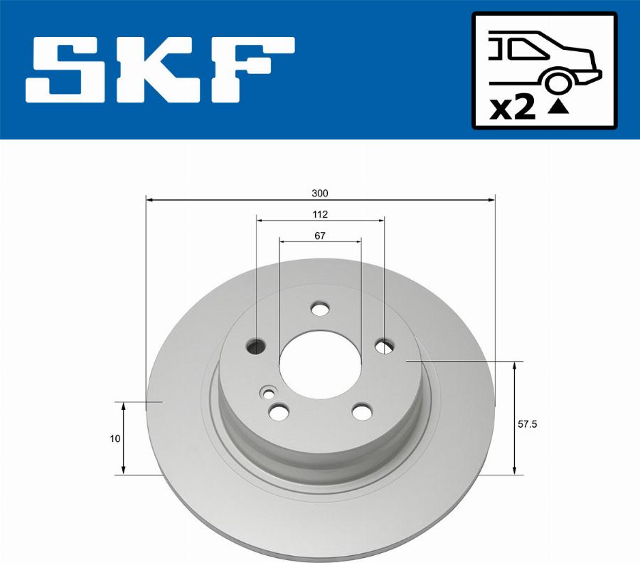 SKF VKBD 90137 S2 - Brake Disc autospares.lv