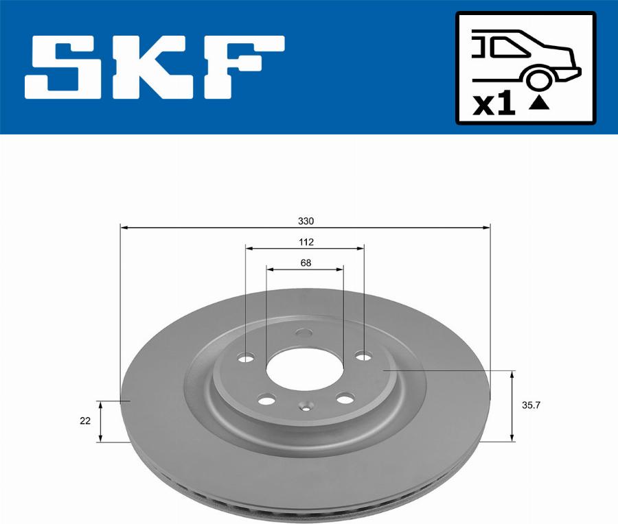 SKF VKBD 90243 V1 - Brake Disc autospares.lv