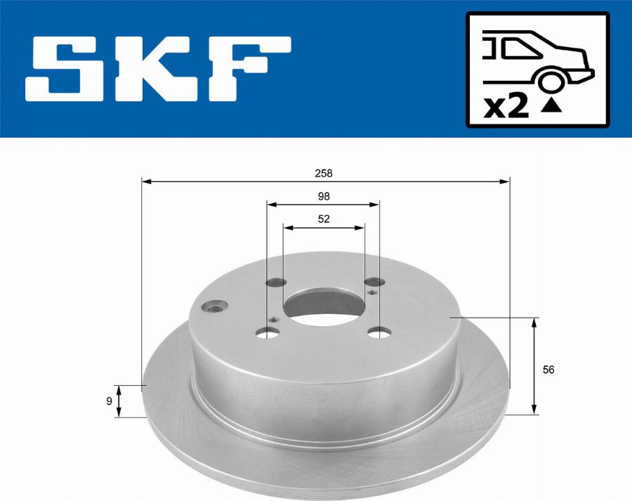 SKF VKBD 90251 S2 - Brake Disc autospares.lv