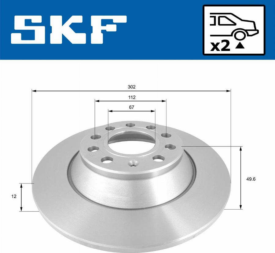 SKF VKBD 90209 S2 - Brake Disc autospares.lv