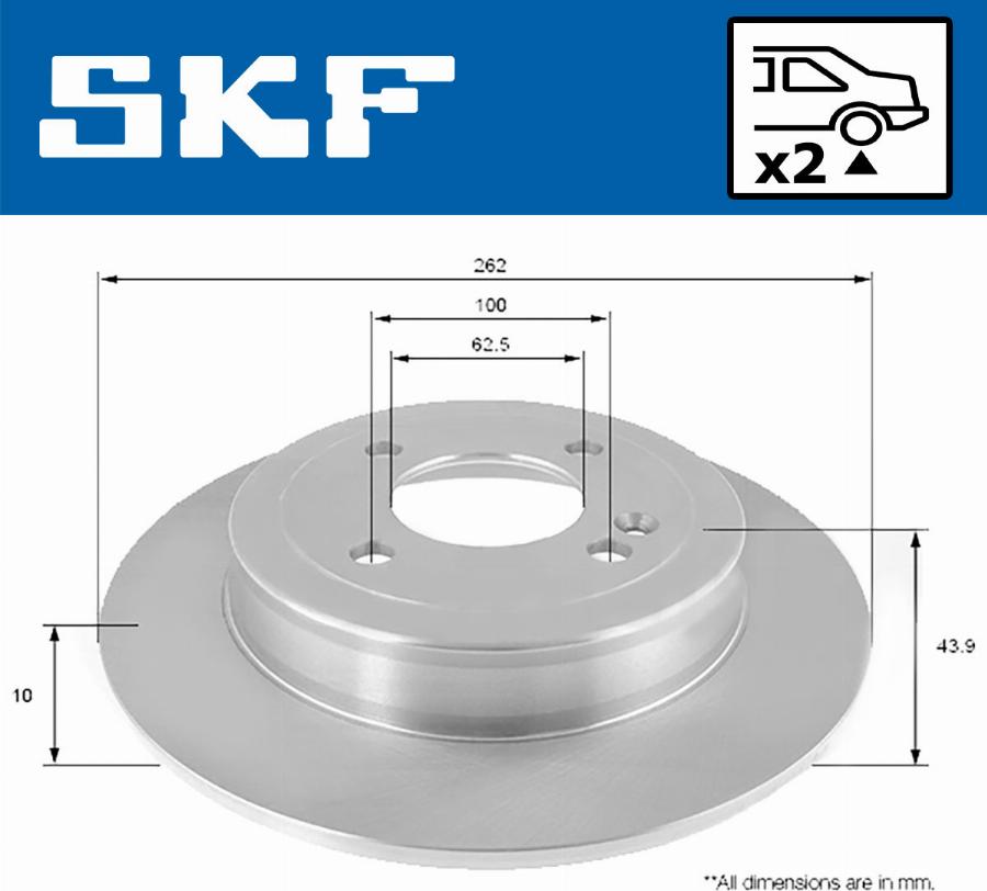 SKF VKBD 90206 S2 - Brake Disc autospares.lv