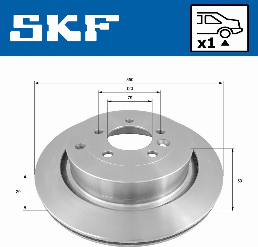 SKF VKBD 90233 V1 - Brake Disc autospares.lv