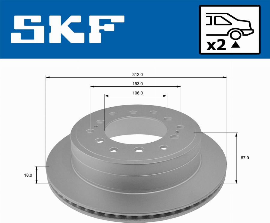 SKF VKBD 90272 V2 - Brake Disc autospares.lv