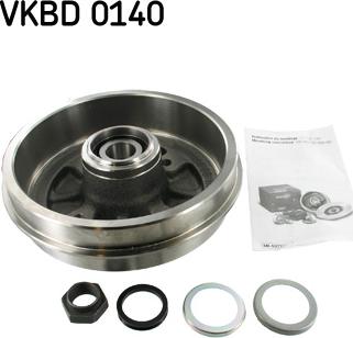 SKF VKBD 0140 - Brake Drum autospares.lv