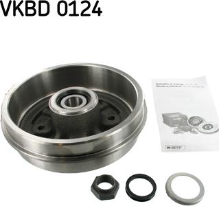 SKF VKBD 0124 - Brake Drum autospares.lv