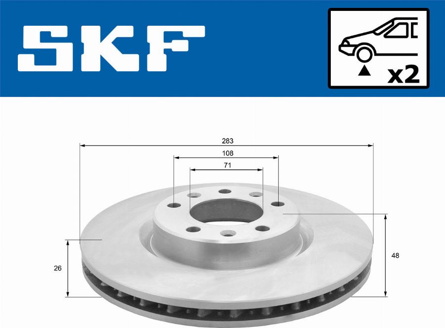 SKF VKBD 80049 V2 - Brake Disc autospares.lv