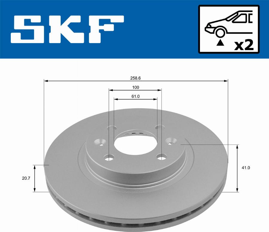 SKF VKBD 80011 V2 - Brake Disc autospares.lv