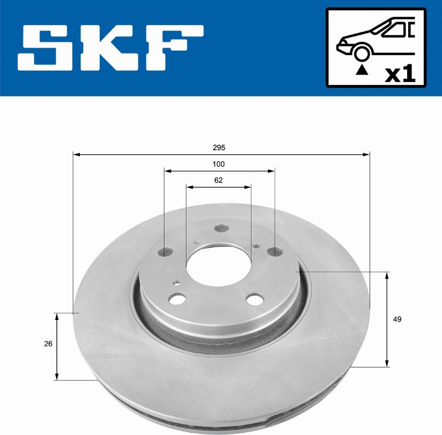 SKF VKBD 80078 V1 - Brake Disc autospares.lv