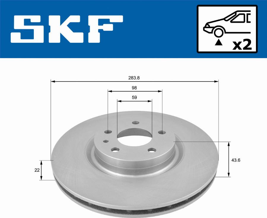 SKF VKBD 80150 V2 - Brake Disc autospares.lv