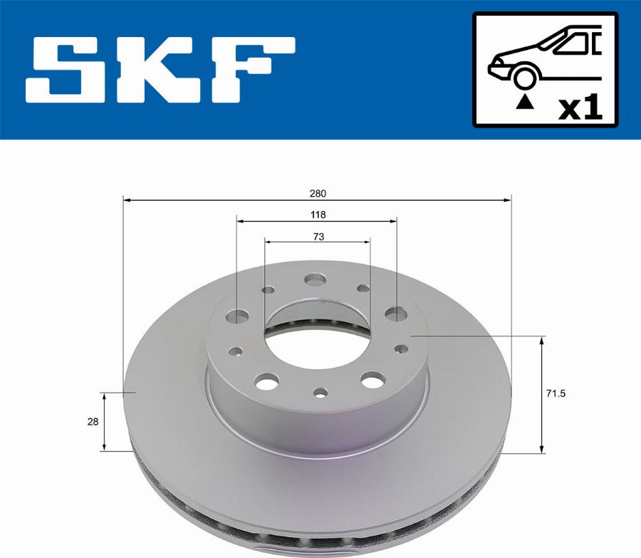 SKF VKBD 80139 V1 - Brake Disc autospares.lv