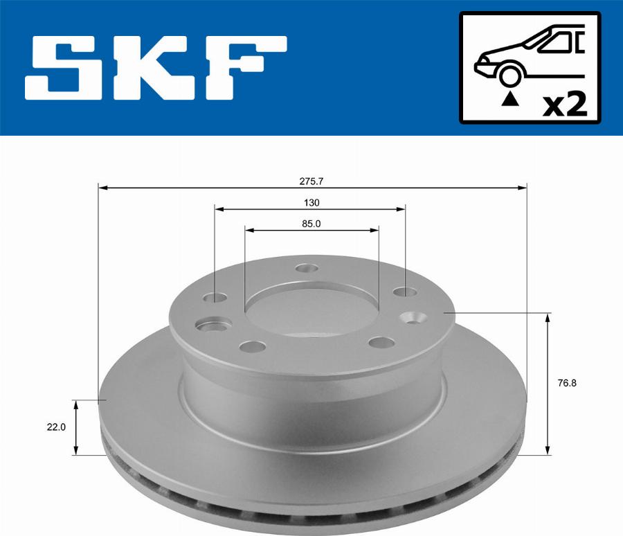 SKF VKBD 80174 V2 - Brake Disc autospares.lv