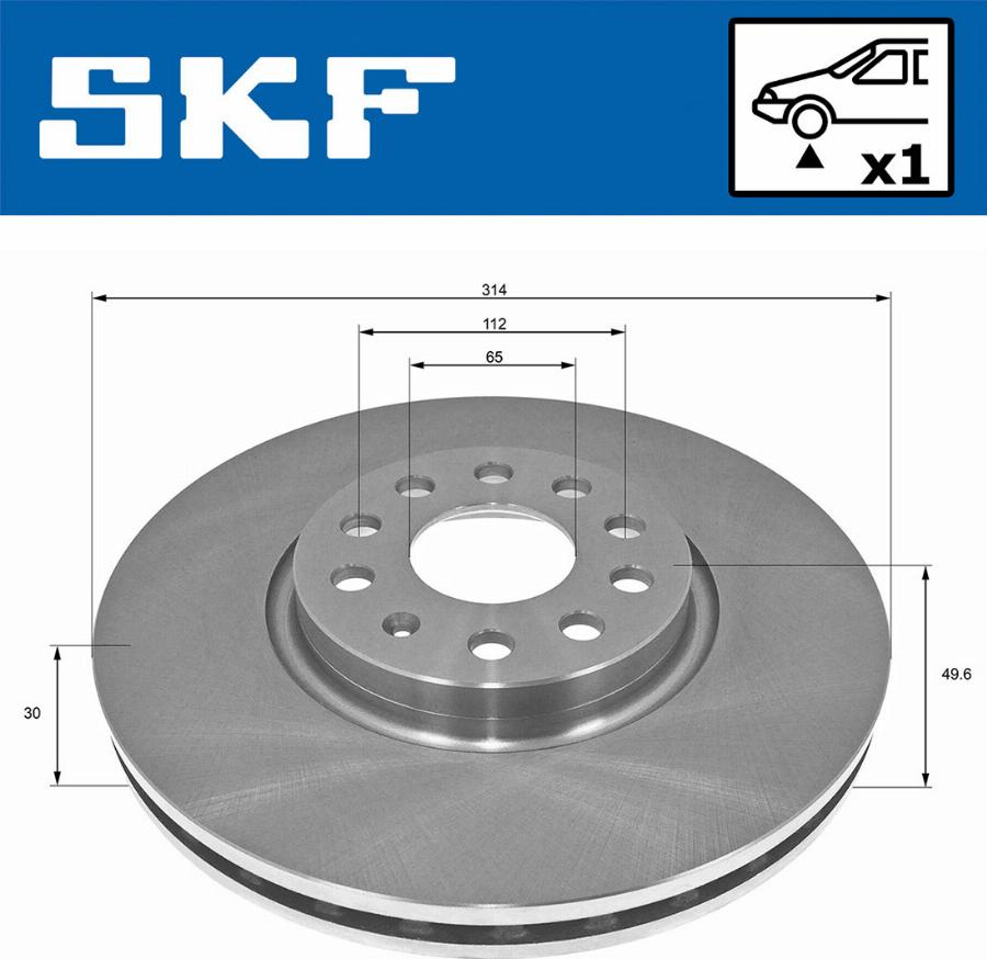 SKF VKBD 80171 V1 - Brake Disc autospares.lv