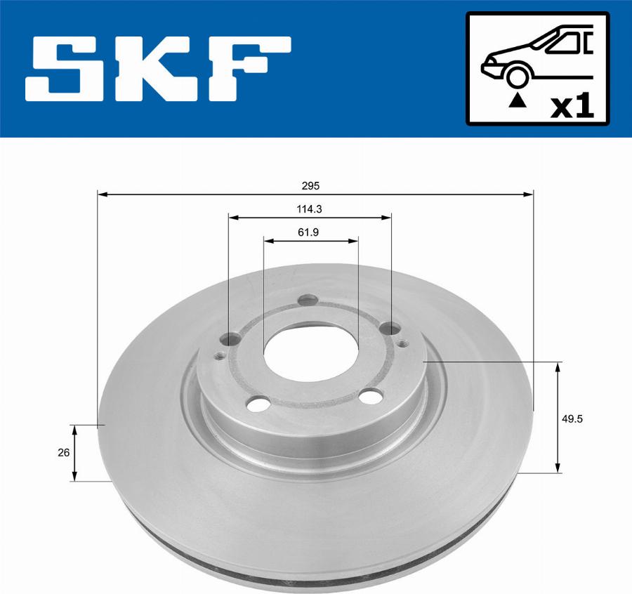 SKF VKBD 80299 V1 - Brake Disc autospares.lv