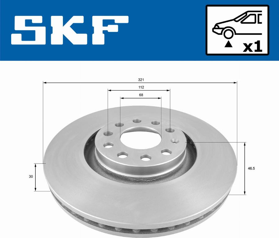 SKF VKBD 80254 V1 - Brake Disc autospares.lv