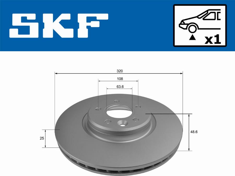 SKF VKBD 80213 V1 - Brake Disc autospares.lv