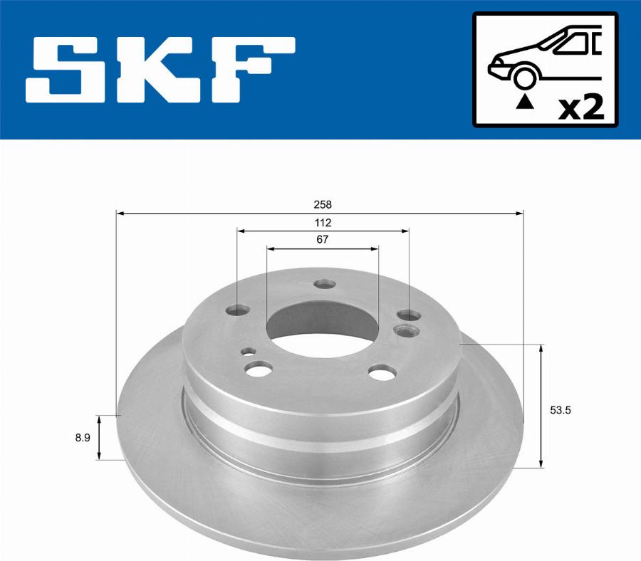 SKF VKBD 80230 S2 - Brake Disc autospares.lv