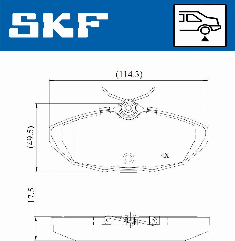 SKF VKBP 90942 - Brake Pad Set, disc brake autospares.lv