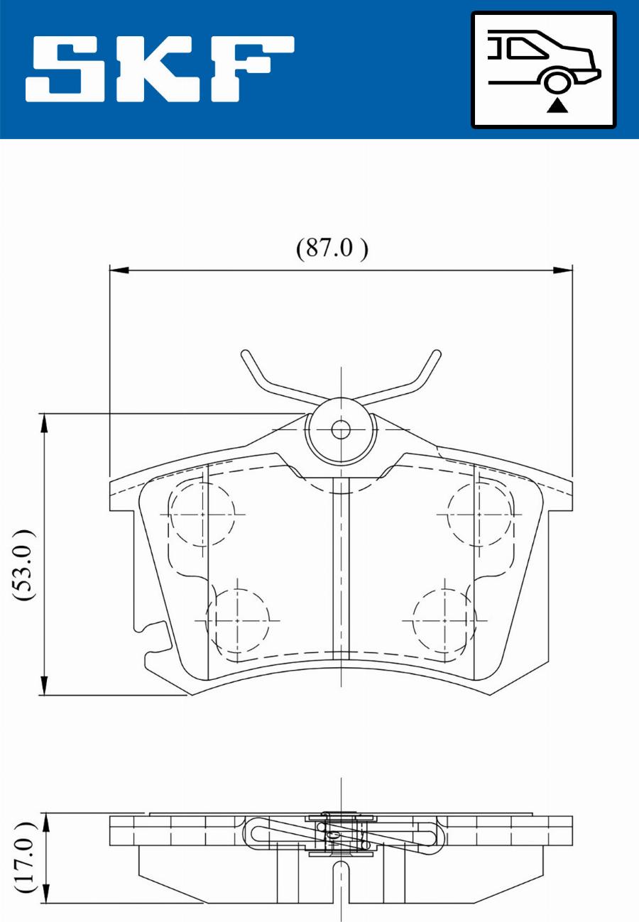 SKF VKBP 90440 E - Brake Pad Set, disc brake autospares.lv