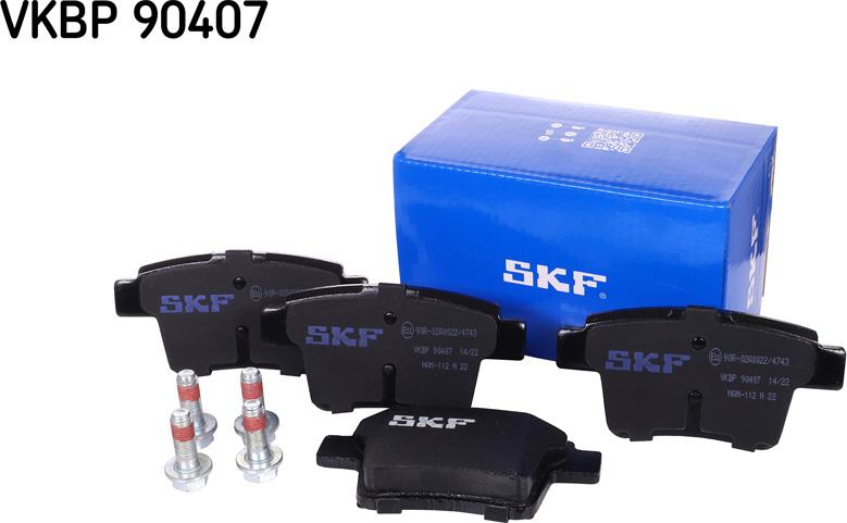 SKF VKBP 90407 - Brake Pad Set, disc brake autospares.lv