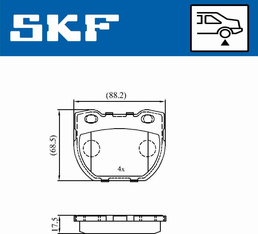 SKF VKBP 90514 - Brake Pad Set, disc brake autospares.lv