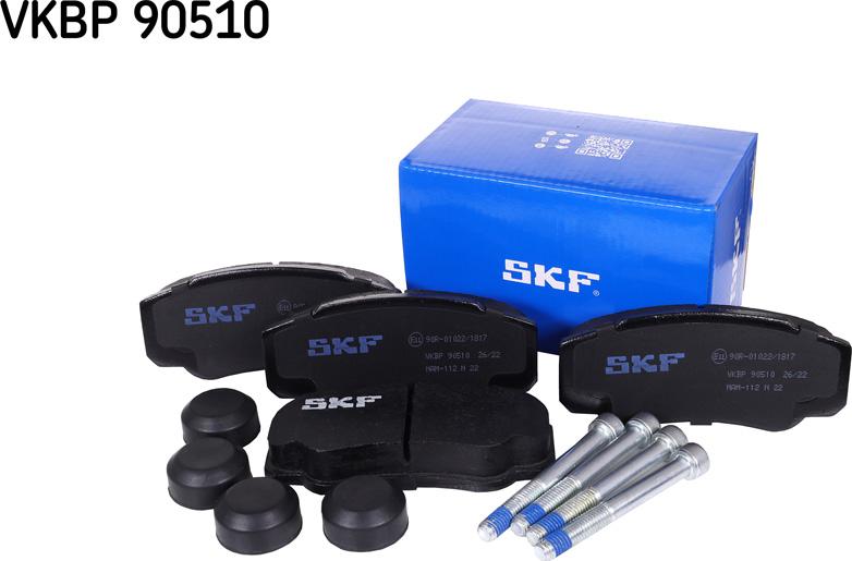SKF VKBP 90510 - Brake Pad Set, disc brake autospares.lv