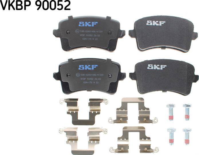 SKF VKBP 90052 - Brake Pad Set, disc brake autospares.lv