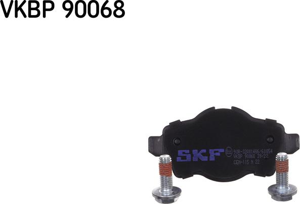 SKF VKBP 90068 - Brake Pad Set, disc brake autospares.lv