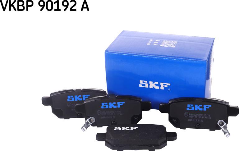 SKF VKBP 90192 A - Brake Pad Set, disc brake autospares.lv