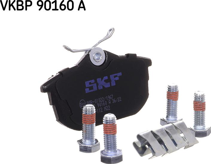 SKF VKBP 90160 A - Brake Pad Set, disc brake autospares.lv