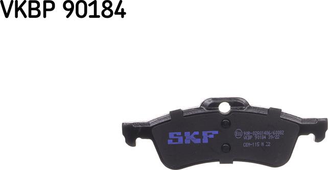 SKF VKBP 90184 - Brake Pad Set, disc brake autospares.lv