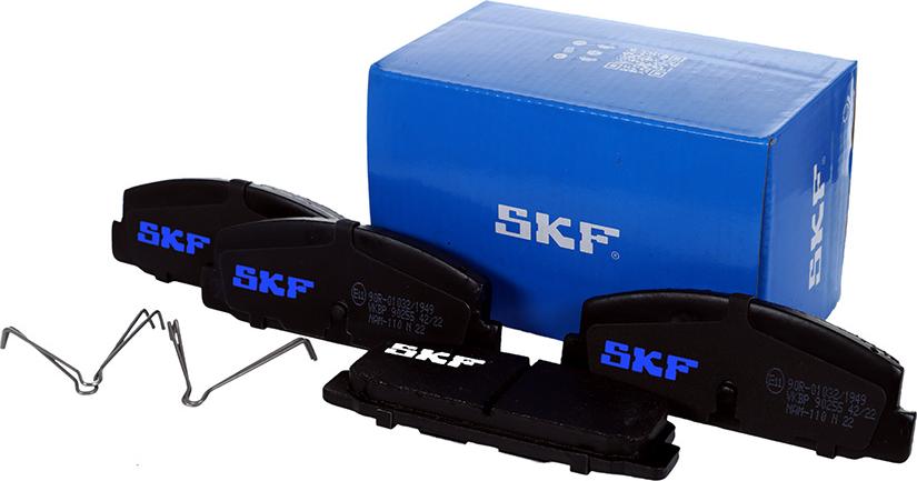 SKF VKBP 90255 - Brake Pad Set, disc brake autospares.lv