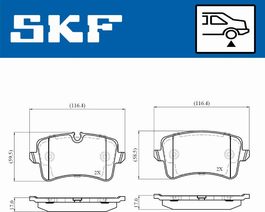 SKF VKBP 90793 E - Brake Pad Set, disc brake autospares.lv