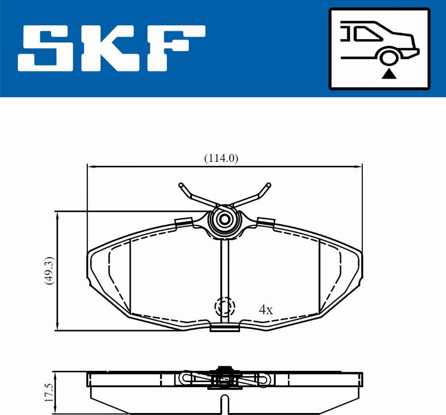 SKF VKBP 90709 - Brake Pad Set, disc brake autospares.lv