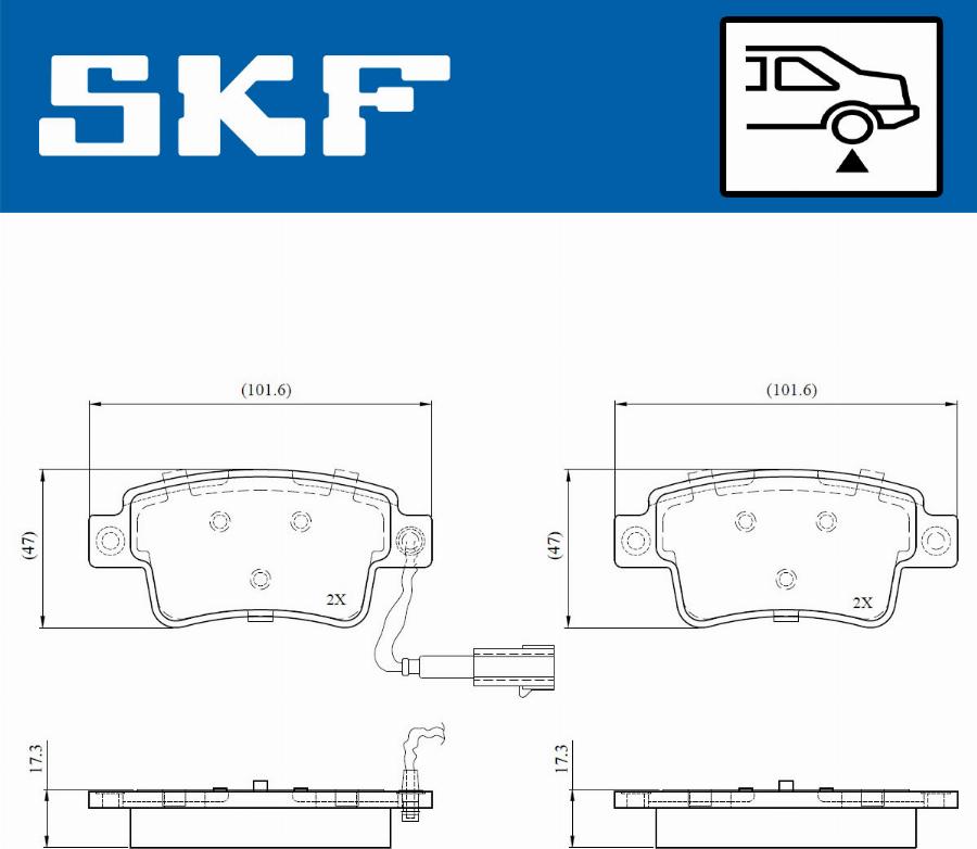 SKF VKBP 90787 E - Brake Pad Set, disc brake autospares.lv