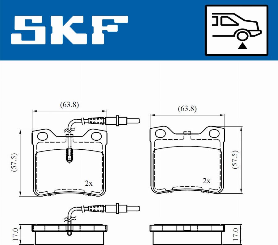 SKF VKBP 91059 E - Brake Pad Set, disc brake autospares.lv