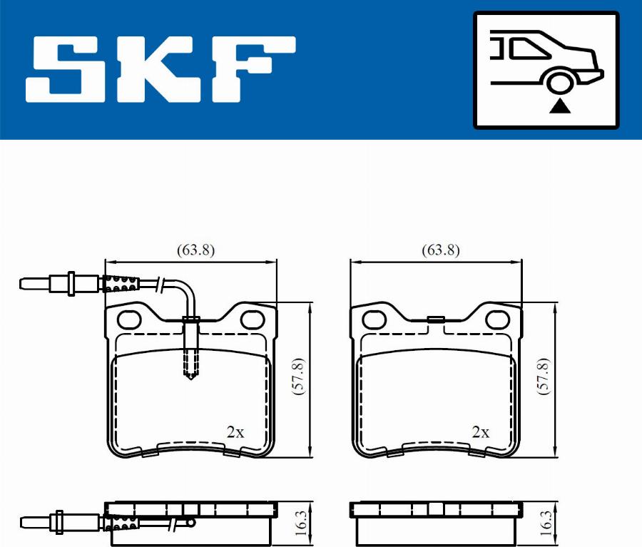 SKF VKBP 91032 E - Brake Pad Set, disc brake autospares.lv