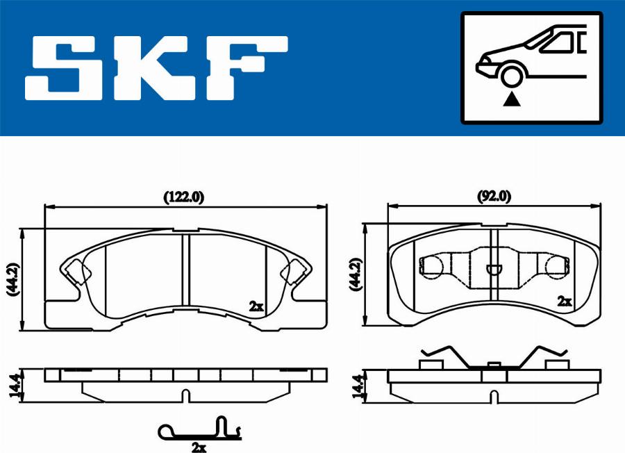 SKF VKBP 80490 A - Brake Pad Set, disc brake autospares.lv