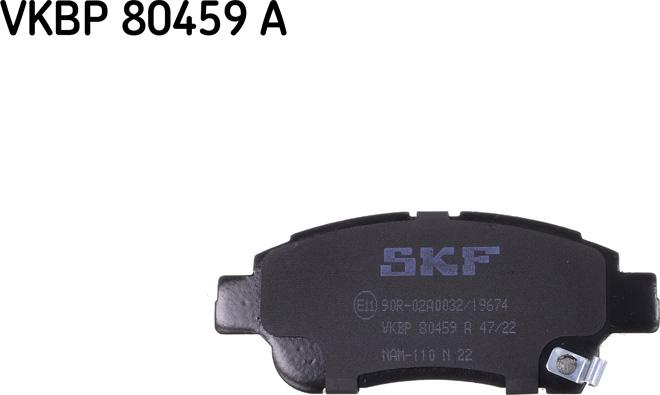 SKF VKBP 80459 A - Brake Pad Set, disc brake autospares.lv