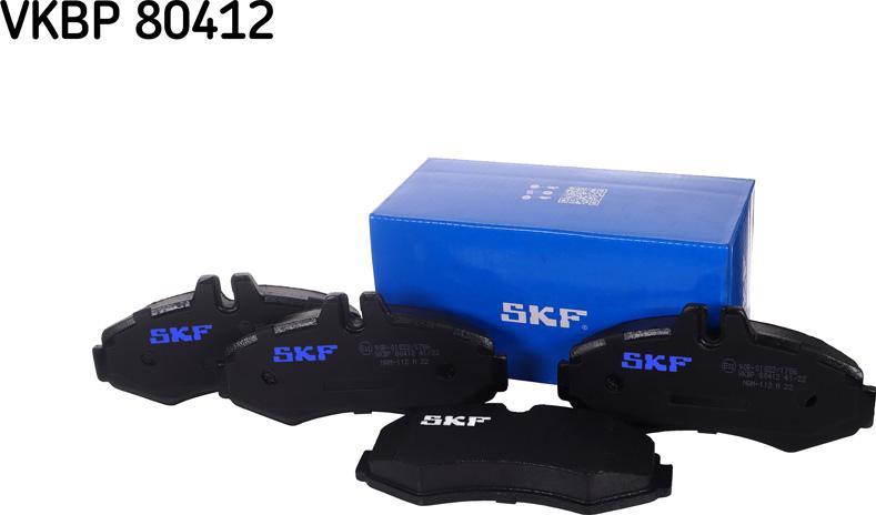 SKF VKBP 80412 - Brake Pad Set, disc brake autospares.lv