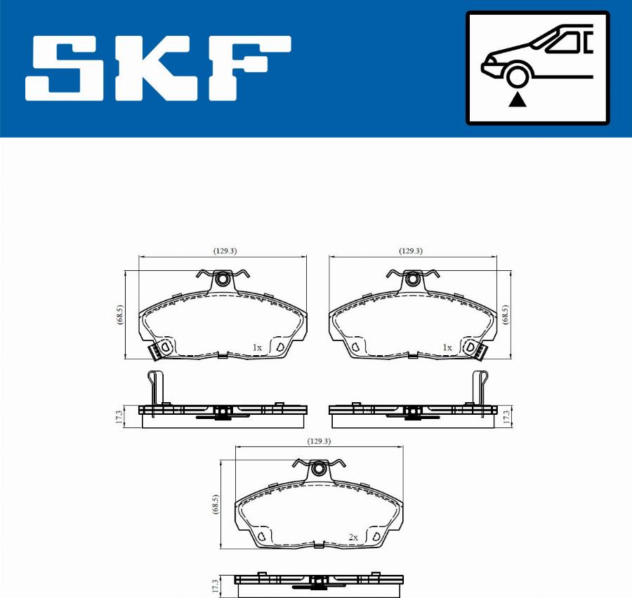 SKF VKBP 80479 A - Brake Pad Set, disc brake autospares.lv